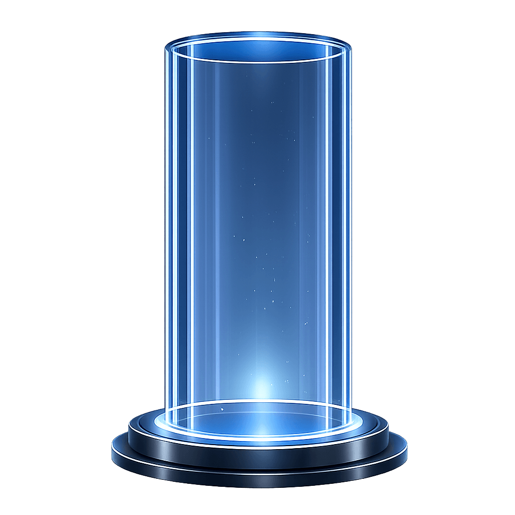 Glass cylinder manuscript portal